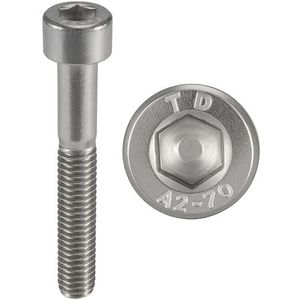 Roestvrijstalen schroeven M3 x 30 mm cilinderkop BTR Ø 3 x 30 mm | M3 x 30 mm CHC inbussleutel (inbussleutel) | roestvrij staal A2-70 (V2A/304) | ISO 4762 / DIN 912: set van 5 stuks ProRaje