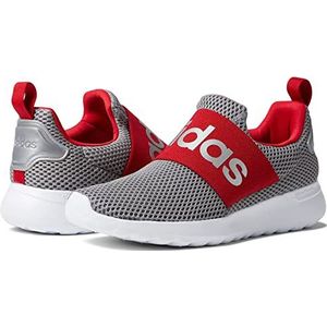 adidas Lite Racer Adapt 4.0 Running Shoe, Grey/Silver Metallic/Scarlet, 12.5 US Unisex Little Kid