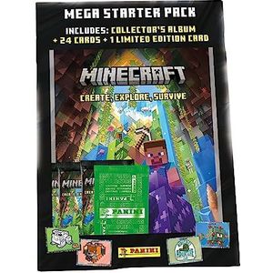 Panini Minecraft Trading Cards 3-Create, Explore, Survive Starter Pack, 004734SPAFGD