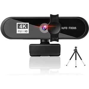 Mealoodiousmusea Computer Webcam Auto-focusing HD USB Online Verstelbare PC Camera met Microfoon Bedraad Vervanging Externe Webcam Camcorder Zwart 4K