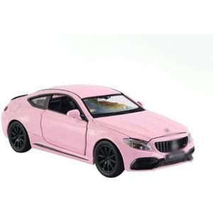 Gegoten lichtmetalen automodel Voor Benz C63 AMG 1:32 Roze DieCast Auto Modellen Super Sportwagens Speelgoedvoertuigen