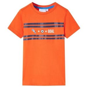 Kindershirt 116 donkeroranje, kinderkleding, meisjeskleding, leuke kinderkleding, jongenskleding, hippe kinderkleding, stoere kinderkleding