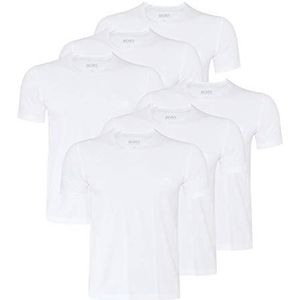 BOSS Hugo 50325388 T-shirts voor heren, business, ronde hals, 6 stuks, - 100 wit., XXL
