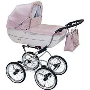 Renée Retro kinderwagen: elegantie en comfort voor je baby Snow Pink Powder R-4 2-in-1 zonder babyzitje