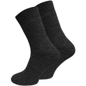 lavendel Noorse wollen sokken voor heren, 2 paar, extra warme wintersokken met zachte materiaalmix, Antraciet, 43-46