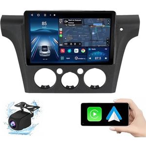 Android 14.0 2 Din Autoradio 9"" Touchscreen Auto Stereo voor Mitsubishi Airtrek Outlander 2001-2005 met Draadloze Carplay Android Auto GPS navigatie AHD Omgekeerd beeld Stuurwielbediening(B,P1(1G+32G)