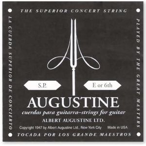 Augustine klassieke gitaarsnaren Classic - Black Label normale spanning E6w laag .0435""/1,11mm