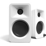 Kanto ORA 100W Powered Bi-amp Reference Desktop Computer Speakers w/Bluetooth 5.0 & USB-C | 100 Hz Crossover | Reference Quality Sound | Pair | White