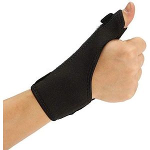 Thumb Spica ondersteuning Artritis De Quervains en Splint Tendonitis Neopreen Brace Right Zwart
