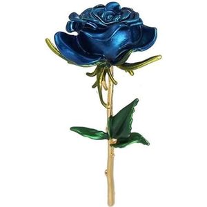 Klassieke geëmailleerde Rose Broche Vrouwen Alloy Rose Wedding Office Casual Broche Pin Fashion luxe bloem pin geschenk