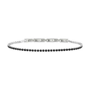 Breil TJ3594 sieradencollectie TENNIS, damesarmbanden van staal, kleur zilver, zwart, eenheidsmaat met zirkonia