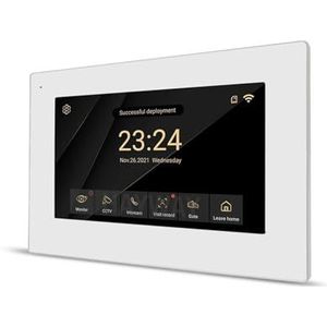 Walkie-talkie, Tuya Smart Home Video-intercomsysteem 7 inch touchscreen WiFi-intercomtoegang met 1080P 110 ° bedrade deurbelcamera(R6-M503WA)