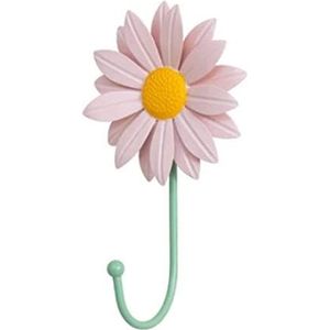 Kapstokhaken Creative Little Daisy Kapstok Ijzeren Muur Kleerhanger Kapstok Tuin Haak Muur Hanger Haken Pretty Home Decoration Kapstok Muur Mount Wandkapstok(Color:Light pink,Size:1pc)