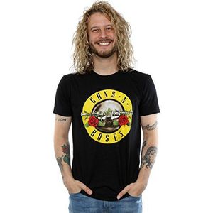 Guns N Roses Heren Bullet Logo T-shirt, Groot, Zwart, L