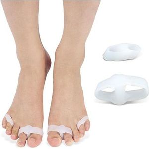 ANZII 4 x teenspreider, teenspreider, hallux valgus-correctie, gel teenspreider, bunion correctie, voorkomt overlappende tenen en beschermen tenen