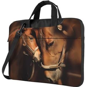 OPSREY Paard gedrukte Laptop Tas Ultradunne Laptop Sleeve Draagbare Computer Beschermende Zak