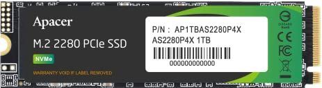 Apacer - AS2280P4X - SSD - 1TB - M.2 2280 - NVMe