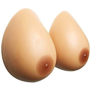 Siliconen borstprothesen Valse borsten, Levensechte valse borsten Prothese voor crossdresser Transgender Mastectomie Borstprothese, 100% niet-allergische medische siliconen,Brown~selfadhesive,1600g