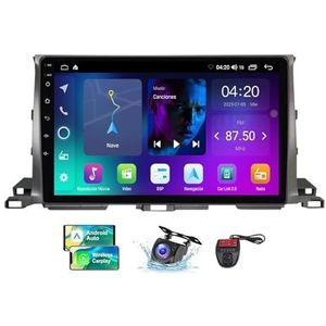 Android 13 10 Inch 2 Din QLED Autoradio Voor Toyota Highlander 3 2013-2018 - Camera DVR - Steun Carplay Android Auto DSP Stuurwiel FM RDS DAB WIFI 4G Bluetooth 5.0 Split-Screen(NF-1)