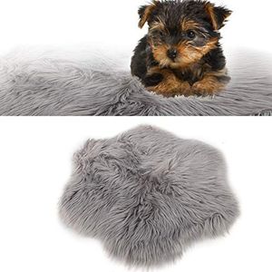 Bicaquu Vloerkleed voor huisdieren, duurzaam tapijt voor de woonkamer en slaapkamer, effen hairy Home Decor, grijs