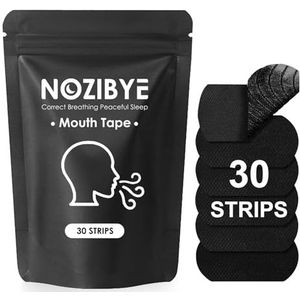 Nozibye Mondtape, anti-snurken mondtape om te slapen, 30 slaappape, zwart