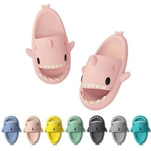 Cloud Shark Slides Slippers for Women and Men,Kids,Anti-slip Novelty Open Toe (Inner 17cm,Pink)