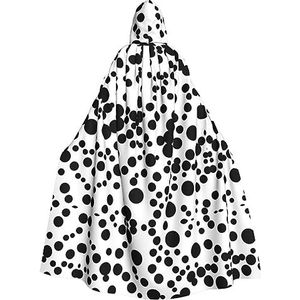 ZISHAK Zwart & Wit Big Dot Unisex Vampier Cape voor Halloween Liefhebbers - Ongeëvenaarde Feestkleding voor Mannen En Vrouwen