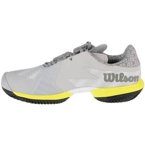 Wilson Heren KAOS Swift 1.5 Clay Tennisschoen, Parelblauw/Zwart/Veiligheid Geel, 10 UK, Pearl Blue Zwart Veiligheid Geel, 10 UK