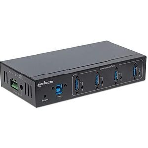 Manhattan 161411 interface hub 5000 Mbit/s Zwart