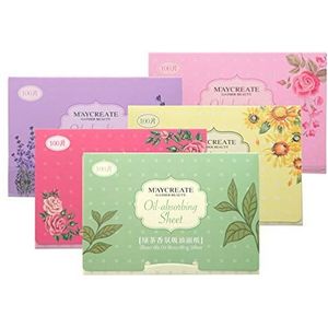 Beaupretty 500 stuks gezichtsolie Blotting Paper gezichtsverzorgingsolie control film olie absorberende bladeren (willekeurige kleur)