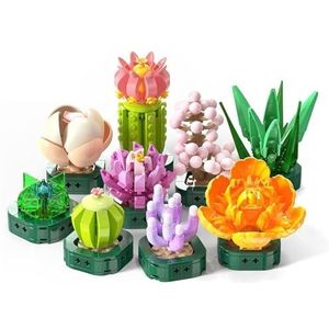 SPIRITS Succulente bloemen botanische collectie bouwset, planten kantoor woondecoratie vetplanten bonsai bouwspeelgoed, creatief bouwproject for volwassenen, cadeaus for meisjes vrouwen (750 stuks) (