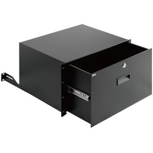 6U Locking Rack Mount Lade van Tecmojo - 10 kg veilige afsluitbare stalen opbergrek lade voor 19 inch netwerkapparatuur/server/AV-rack of kastbehuizing