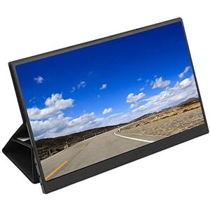 17,3 Inch Draagbare Monitor, 1080P IPS Laptopmonitor Type C Reismonitor Computermonitor Gamemonitor, Externe Tweede Computermonitor voor Mobiele Telefooncomputer (EU-stekker)