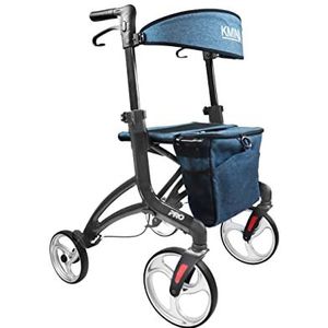 KMINA PRO - Rollator - Extra Hoog - Voor Lange Mannen - Opvouwbaar - Grote Wielen