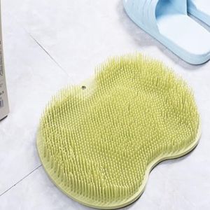 Apple-vormige wandgemonteerde TPE-voetpad met zuignap, vaste voetmassagepad voor persoonlijke reiniging, voetwas-badborstel