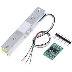 Aluminiumlegering Weegcel Elektronische Weegschaal Gewichtssensor Test Compressie Kracht Druk HX711 Tech, 1kg, 5kg, 10kg, 20kg voor weegapparatuur(1KG AND HX711)
