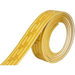 Behangranden,Zelfklevende flexibele sierlijst Schil en plak behangranden PVC-strips Decoratieve randstrips for muurrand, goud(Color:Gold)