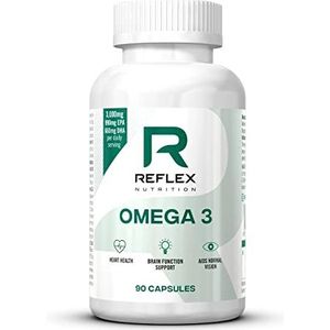 Reflex Nutrition Omega 3 gezonde vetten uit vis in de vorm van gelatine capsules, 90 capsules