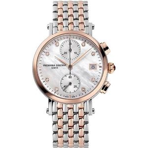 Frederique Constant Analoog polshorloge FC Classics Q Chrono Ladies ESF P. Merk FC-291MPWD2R2B, Meerkleurig