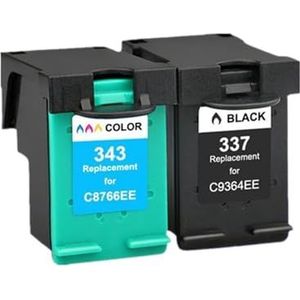 Compatibele 343 337 inktcartridge for P-hotosmart 2575 8050 C4180 D5160 for D-eskjet 6940 D4160(1 BK 1 Color)