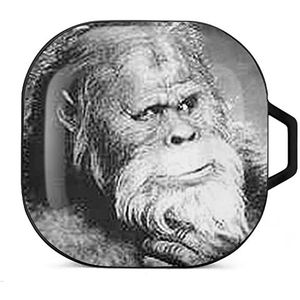 Bigfoot Sasquatch Oordopjes Hoesje Compatibel met Samsung Hard Shell Beschermhoes Zwart-Stijl