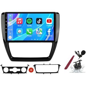 Android 14 Autoradio Stereo voor VW Jetta 6(2011-2018) 9-inch Touchscreen Multimedia Speler met Draadloze Carplay GPS Navigatie FM RDS Bluetooth 5G-WiFi SWC DSP,M100s