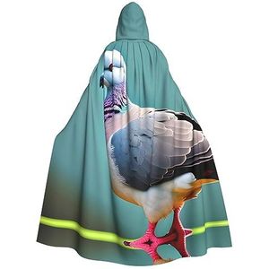 MDATT Mannen Hooded Mantel, Vrouwen Gewaad Halloween Kostuum, Volwassen Cape Outfit Carnaval Fancy Dress Cosplay, Cartoon Duif 4