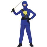 FIESTAS GUIRCA Ninja-krijgerkostuum blauw kind - ninjakostuums kind 10-12 jaar