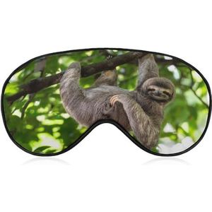 Grappige schattige luiaard opknoping slaap oogmasker voor mannen vrouwen tieners kinderen, nacht slaap oogschaduw cover comfort voor reizen yoga dutje