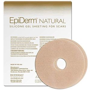 BIODERMIS - Epiderm Natuurlijke Littekenpleisters | Siliconenfolie | Geschikt Voor Alle Litteken Soorten | Herbruikbaar | Op Maat Knipbaar, Huidskleur, 1 Stück (2er Pack), 100% Siliconen