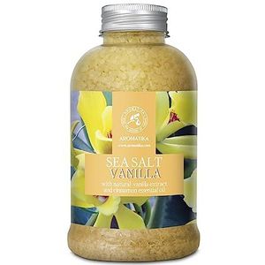 Badzout Vanille 600g Zeezout - Tegen Acne - Droge Huid - Spierpijn - Vermoeidheid - Huidverzorging - Aromatherapie - Anti-Stress - Bad - Spa - Wellness - Ontspanning - Anti-Aging