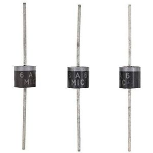HUABAN 5 stuks 6A6 rectifier diode 6A 600V R-6 axiaal 6 ampère 600 volt