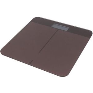 Weegschaal Digitale Weegschaal USB-oplaadbaar LCD-badkamerweegschaal Gewichtsmonitor Lichaamsvetweegschaal Personenweegschaal(Brown)