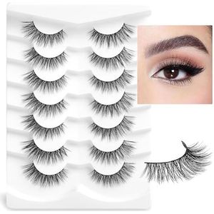 Wimpers Mink Valse Wimpers Natuurlijke Wispy Wimpers Zachte Faux Mink Wimpers Dramatische Wimpers Pluizige Valse Wimpers 16MM A04